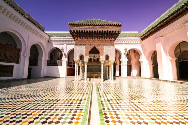 Open-air riad courtyard in Marrakech