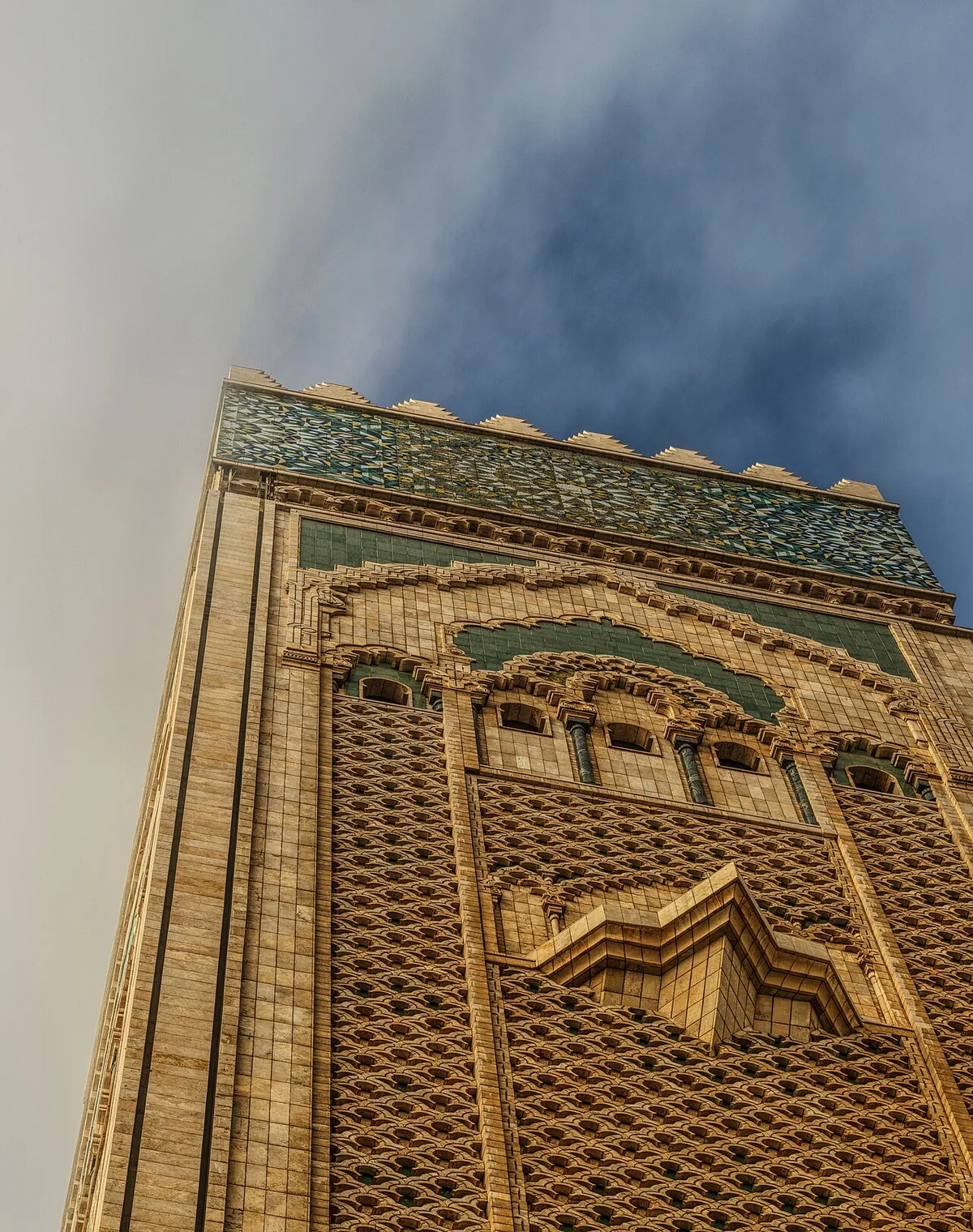 Casablanca Travel Guide: The Honest Handbook (2026) 2 Detail of the 210-metre minaret of Hassan II Mosque in Casablanca, the world's tallest mosque minaret