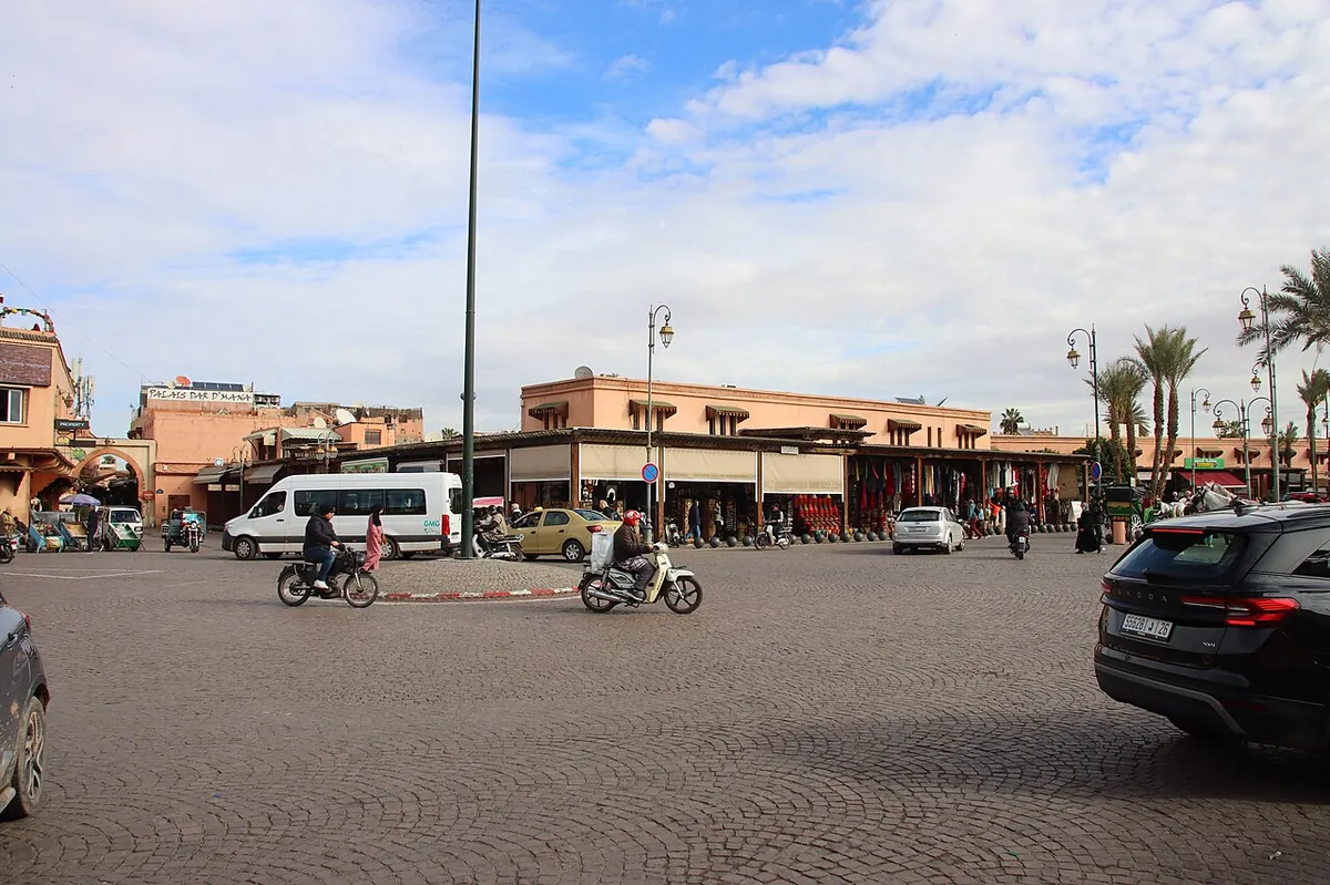 Place des Ferblantiers square at the entrance of the Mellah, Marrakech