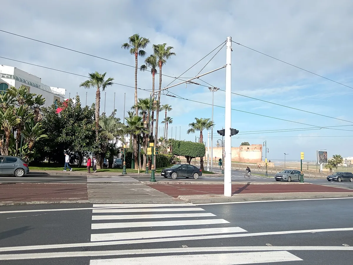 Modern city of Rabat - the French-built ville nouvelle with wide boulevards