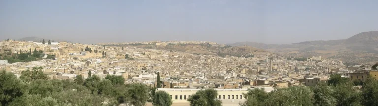 Panoramic view of Fes el-Bali rooftops