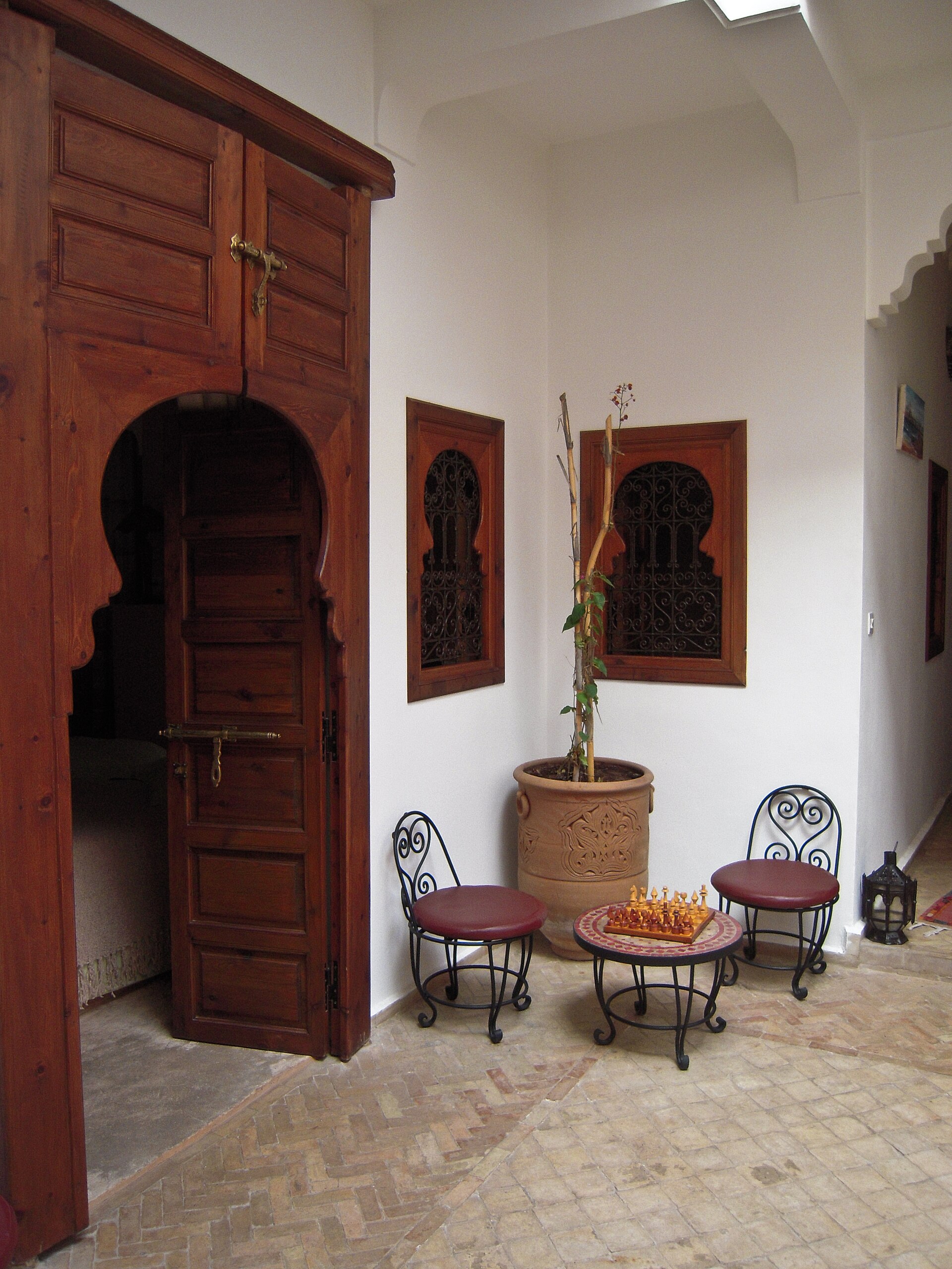 Interior courtyard of a riad in Marrakesh
